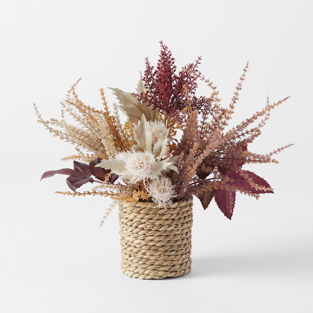 GREENERY_Dried Arrangement Rope Pot / Autumn Mix