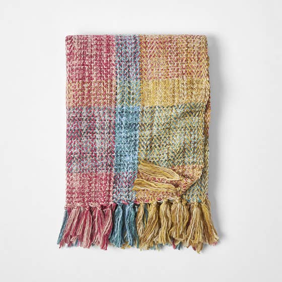 PERU CHECK Throws - Pink Multi