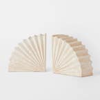 BOOKENDS_Fan Bookends S/2 · Off White · 00